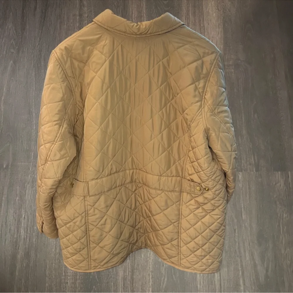 Crown & Ivy Curve Quilted Jacket Coat Tan Beige Size‎ 2X